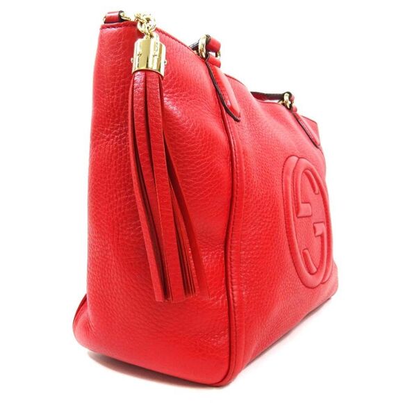 Gucci 2way Soho Handbag Red Gold Hardware - Picture 4 of 11